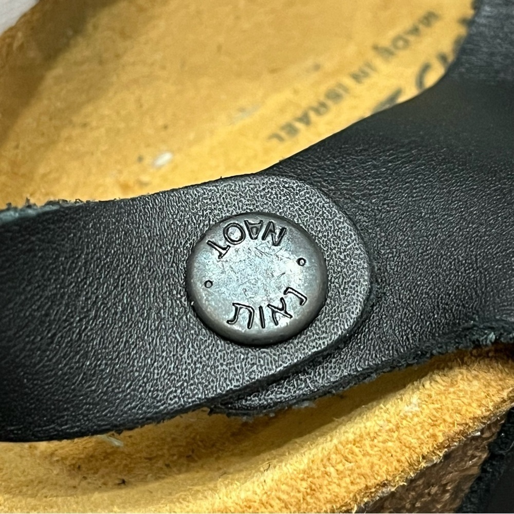 Naot Black Leather Sandals - Picture 7 of 8